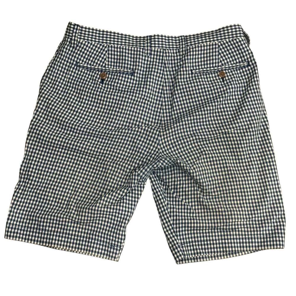 J.Crew Men's Blue and White Gingham Check 100% Cotton Chino Shorts Size 34 - Picture 4 of 5